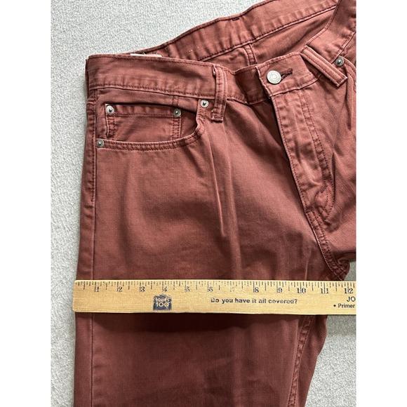 Levi's Men's Straight Jeans in Brick Red - Picture 10 of 13